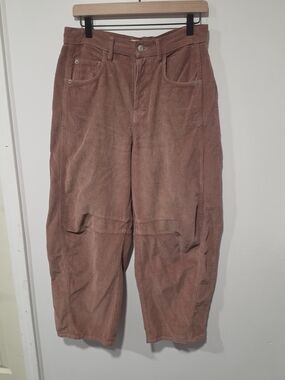 We The Free Good Luck Corduroy Barrel Pants Dusty Rose Womens Size 27